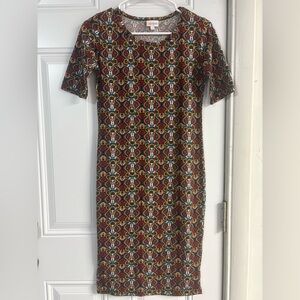 LuLaRoe Vibrant Patterned Midi Dress✨